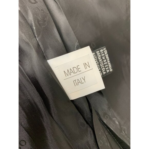 New R Rosso Black & Gold Leather Jacket Black Zip Up Hoodie Large NWT Italy - Picture 11 of 11